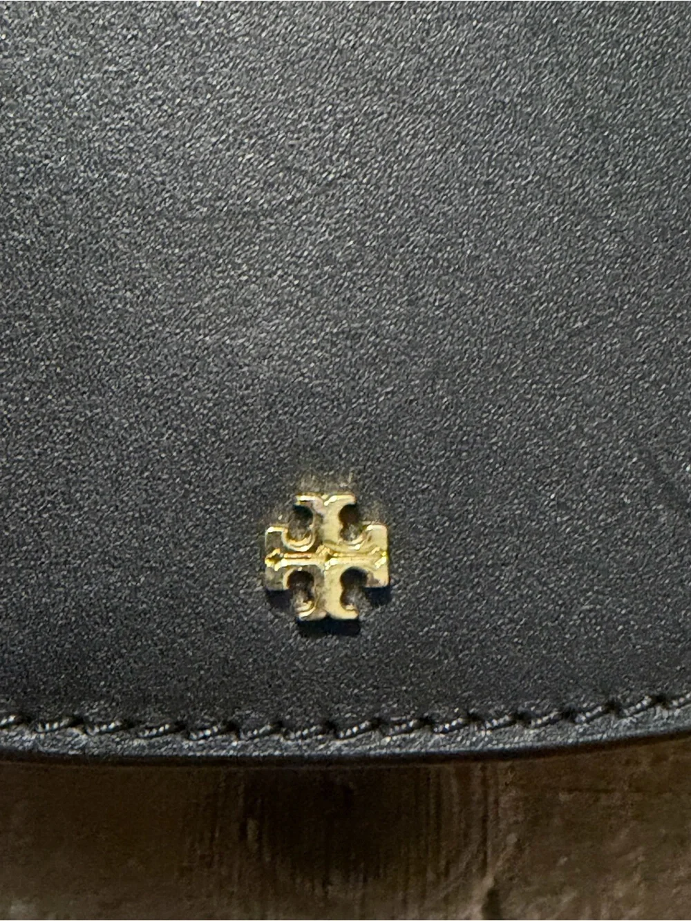 Tory Burch Black Leather Emerson Mini Saddle Crossbody Bag